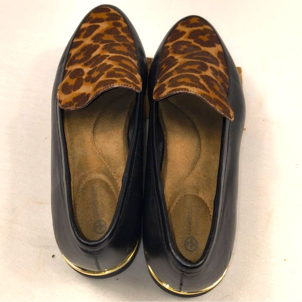 Women's Giani Bernini Garreth Animal Print Haircalf Fur Loafers US Size 7.5M - Picture 3 of 7